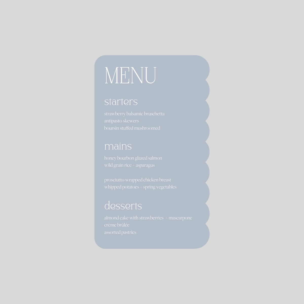 Lena Personal Menus