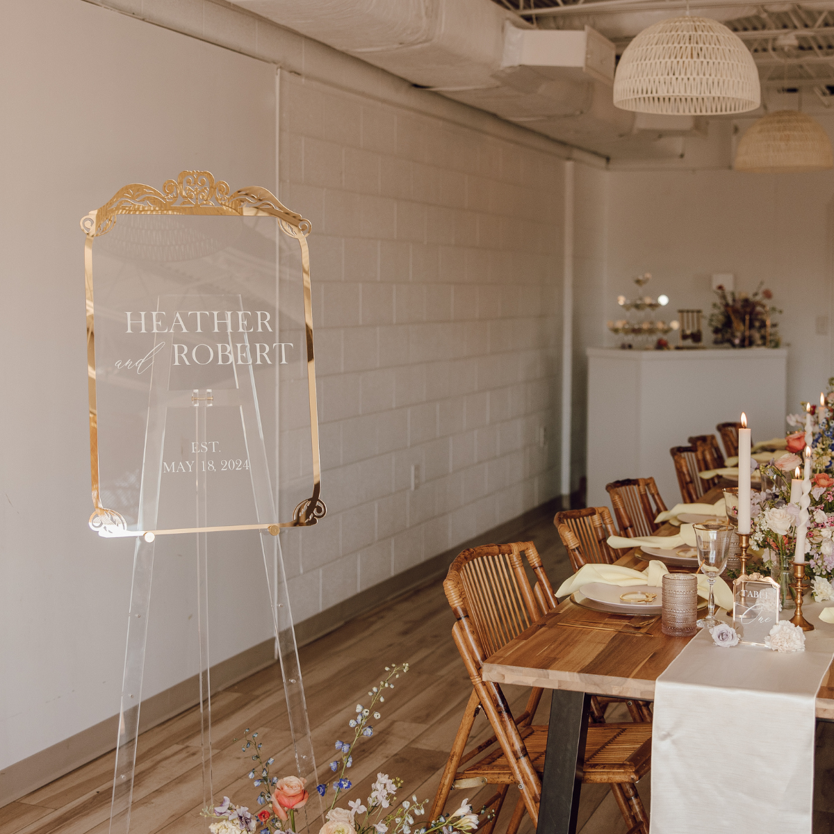 Heather Clear Welcome Sign