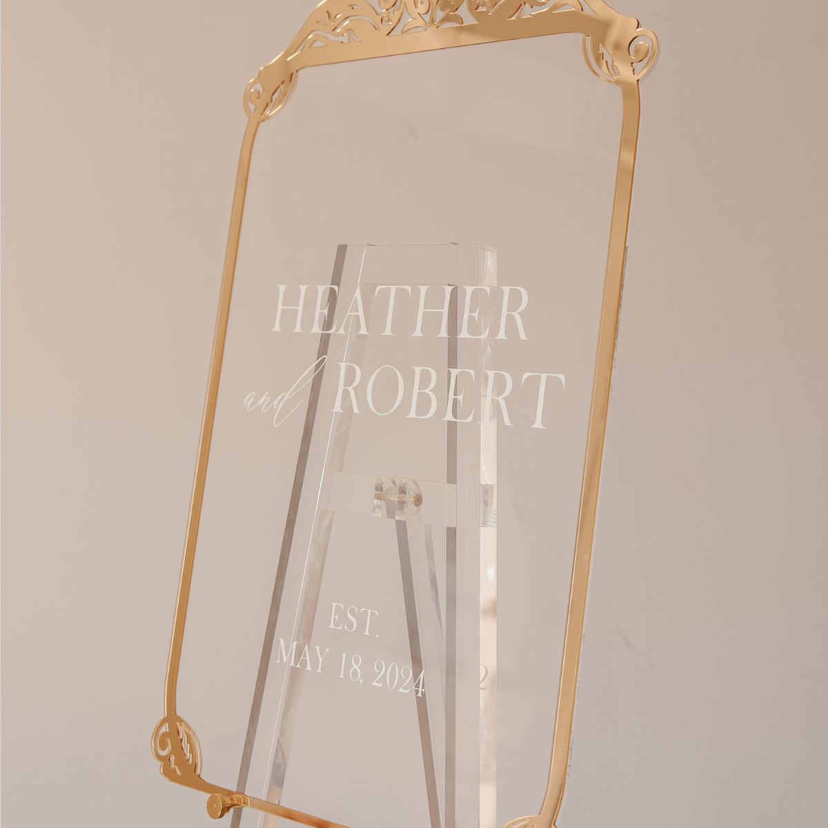 Heather Clear Welcome Sign