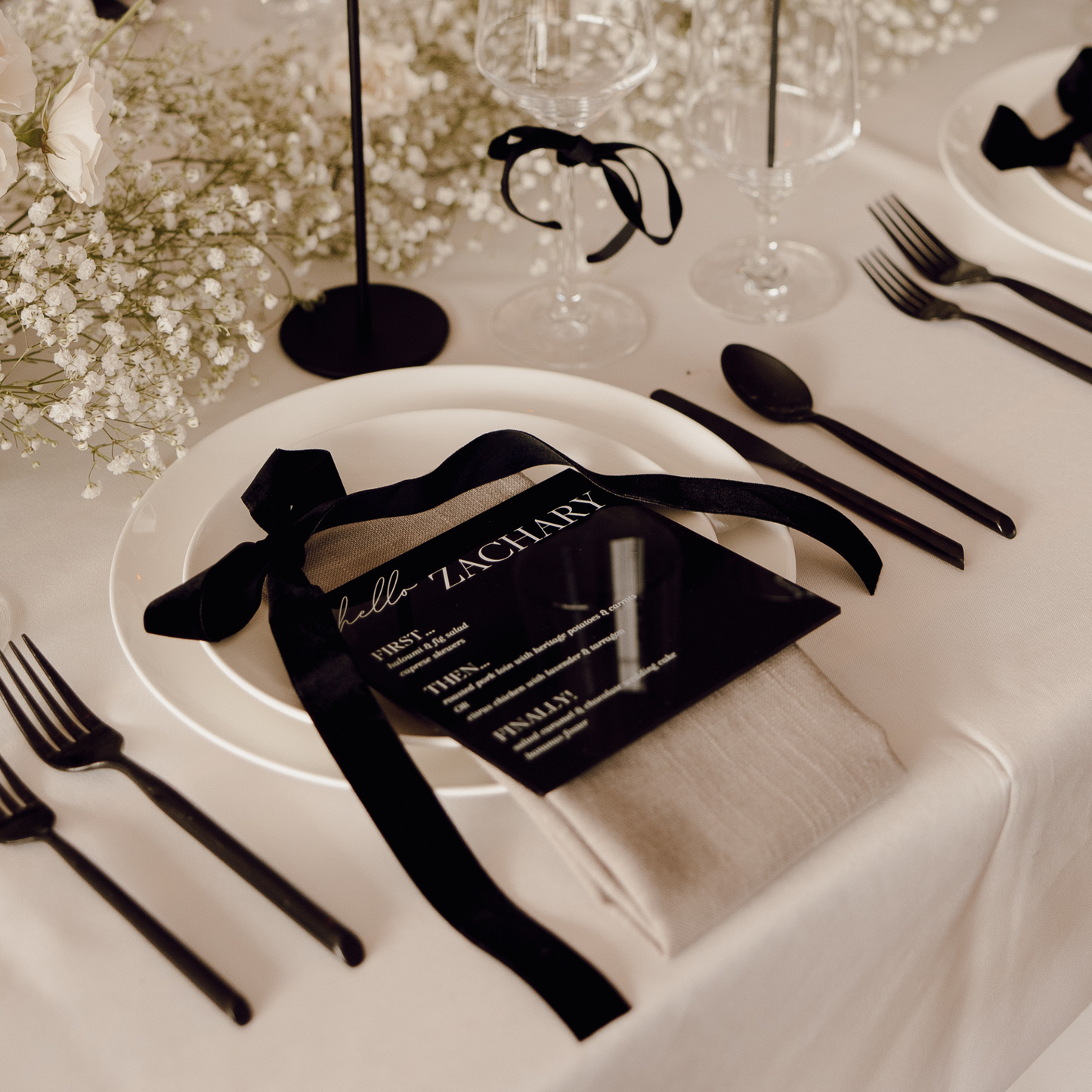 Lynn Acrylic Personal Menus