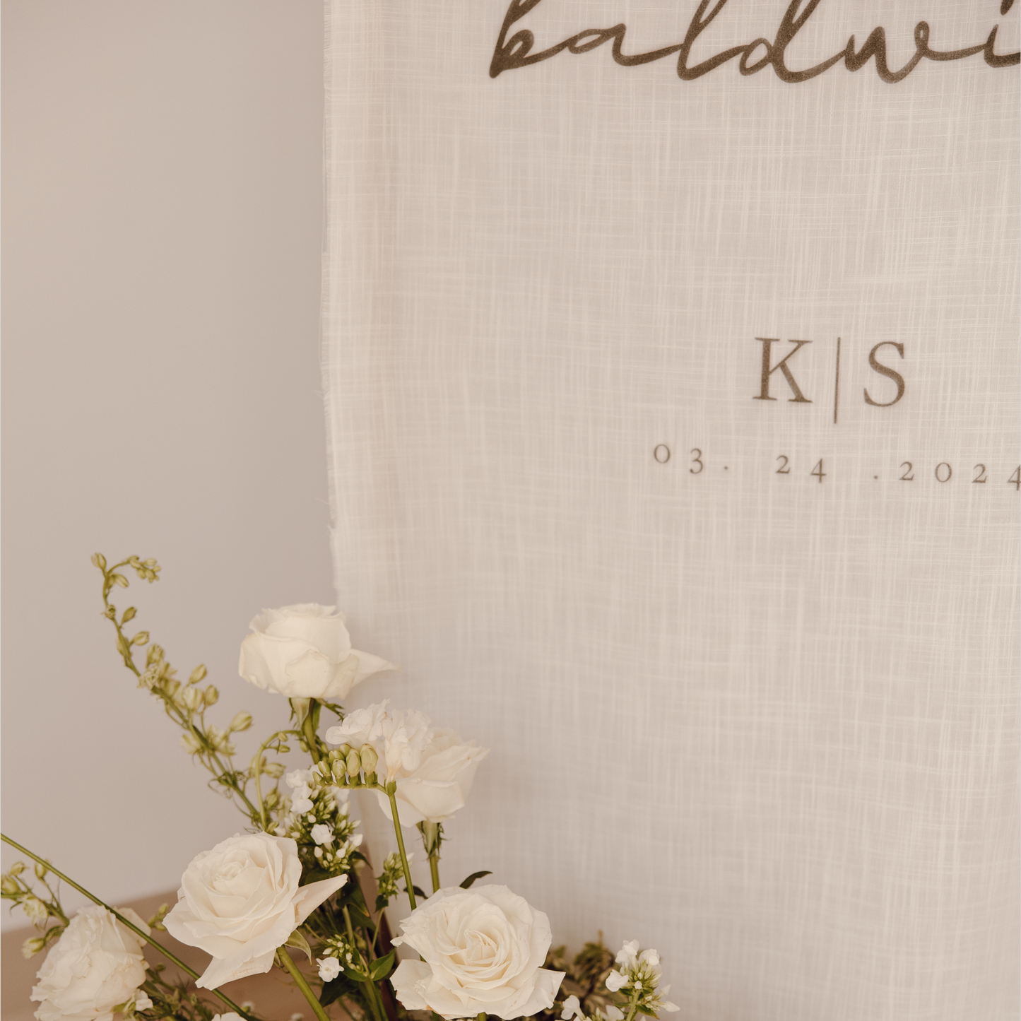 Baldwin Linen Welcome Sign