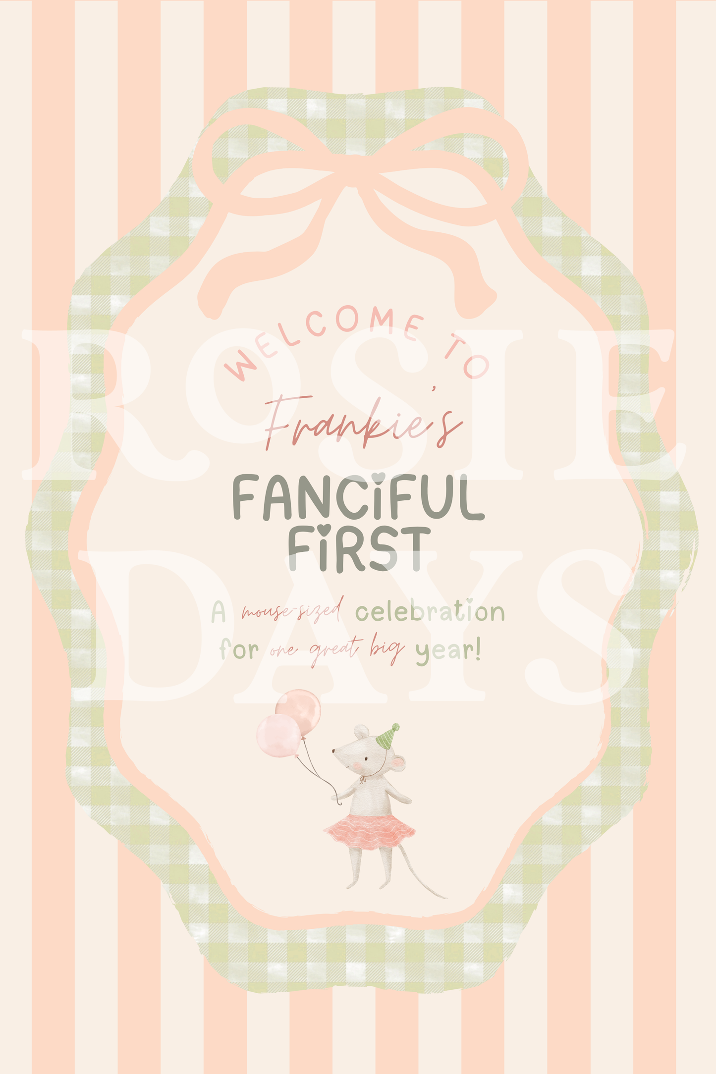 Mousey First Birthday! Canva Template Link ONLY