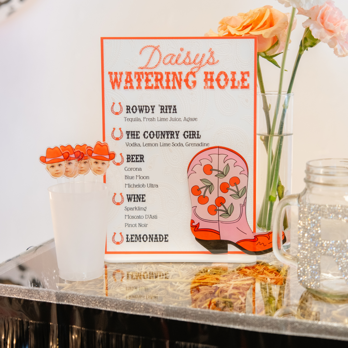 RaeLynn The Watering Hole | Custom Drink Menu