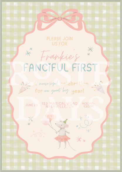 Mousey First Birthday! Canva Template Link ONLY