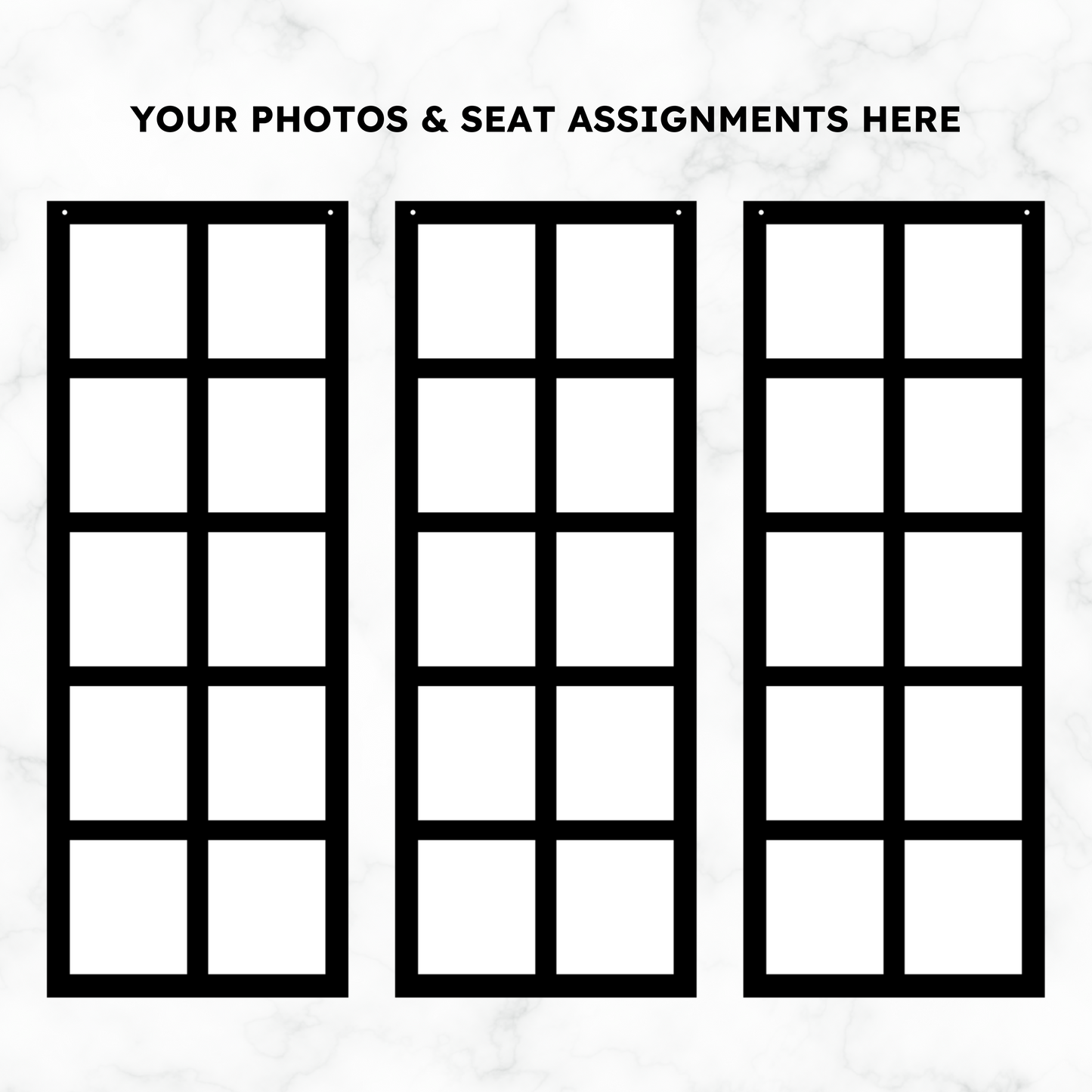 Lynn Collection- Three Panel Photo Seating Chart